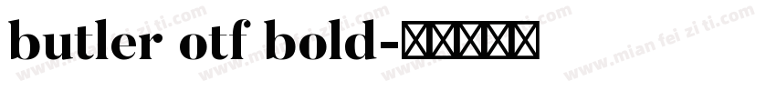 butler otf bold字体转换